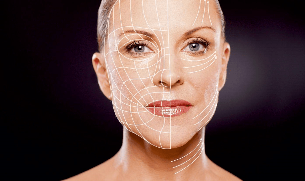 levantamiento de rejuvenecimiento de la piel facial